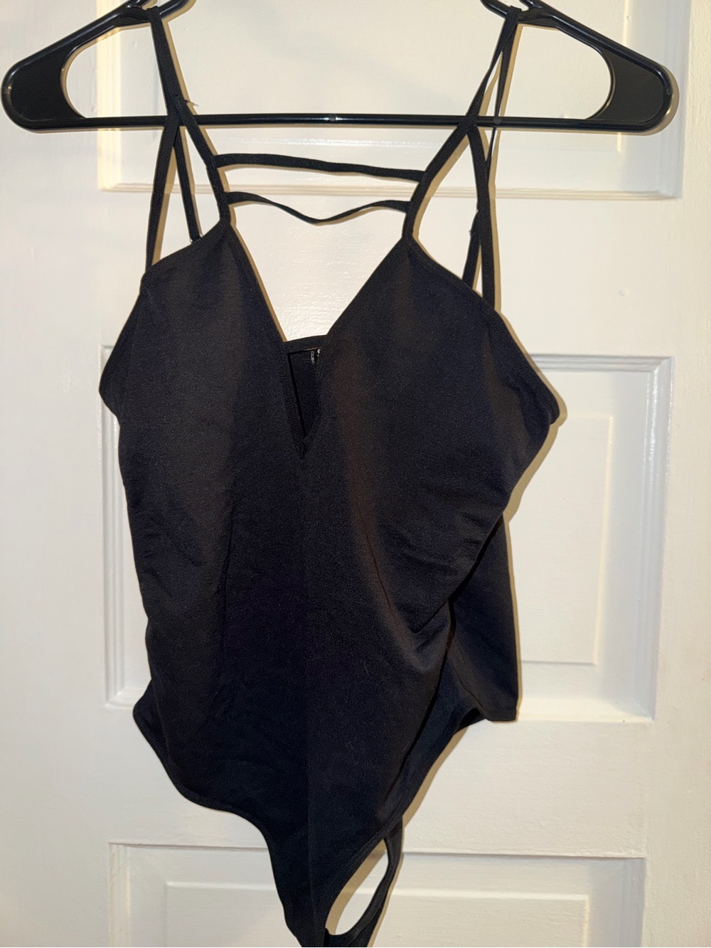 SOHO Girls Black Strappy Bodysuit – Size S/M